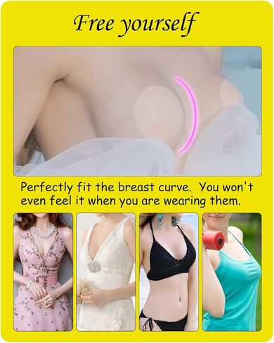 4pcs Breathable Silicone Nipple Covers Breast Petals Nipple Pasty Pasties Breast Pads Boob Sticky Invisible Bra Ultra Thin Reusable Adhesive Washable for Women Crème in Saudi Arabia