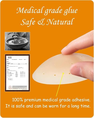 4pcs Breathable Silicone Nipple Covers Breast Petals Nipple Pasty Pasties Breast Pads Boob Sticky Invisible Bra Ultra Thin Reusable Adhesive Washable for Women Crème in Saudi Arabia