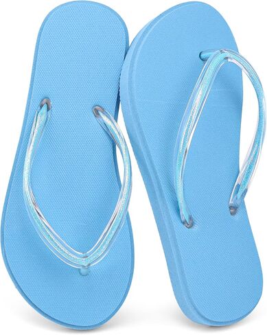 INMINPIN Kids Girls Cute Jelly Sandals Yoga Foam Flip Flops Non Slip Water Pool Thong Flat Sandals Summer Little/Big Kid Beach Essentials 2026 in Saudi Arabia