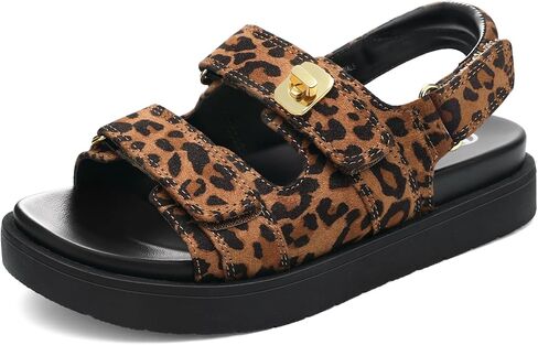 Girls Sandals Casual Open Toe Adjustable Strapped Sandals with Hook and Loop for Little Kid/Big Kid in Saudi Arabia