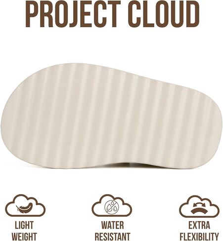 صنادل Project Cloud للفتيات - صنادل خفيفة الوزن للأطفال بأشرطة قابلة للتعديل - شرائح للفتيات مقاومة للماء وشرائح غير قابلة للانزلاق للأطفال (ليتل جولدي) in Saudi Arabia