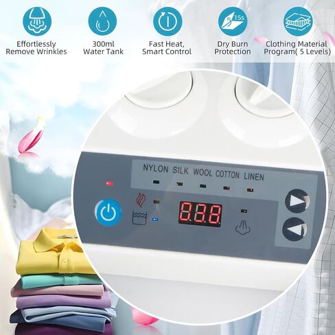 1600W Smart Steam Press Machine with LED Touch Screen and Voice Prompt, 26" Large Digital Steam Press for Clothes, Steam Iron Press with Powerful Steam Burst, Multiple Fabric Settings in Saudi Arabia