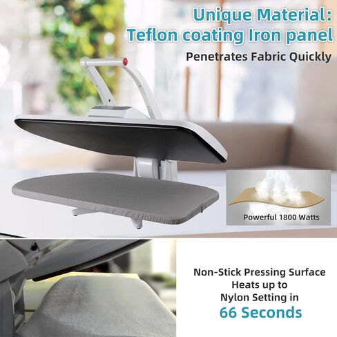 1600W Smart Steam Press Machine with LED Touch Screen and Voice Prompt, 26" Large Digital Steam Press for Clothes, Steam Iron Press with Powerful Steam Burst, Multiple Fabric Settings in Saudi Arabia
