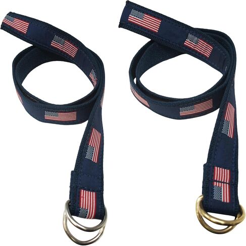AQUALARM American Flag D-Ring on Navy Webbing, Silver or Brass D-Ring in Saudi Arabia