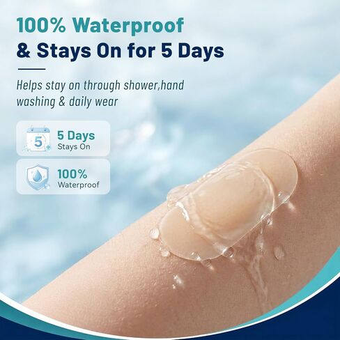Ultra-Thin Hydrocolloid Gel Bandages for Advanced Healing, 30 Count Assorted Sizes, Waterproof Hydrocolloid Dressings for Minor Cuts, Scrapes, Blisters and Burns, Invisible Daily Protection in Saudi Arabia