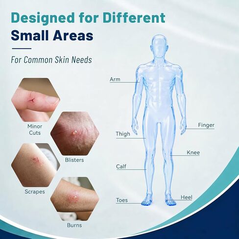 Ultra-Thin Hydrocolloid Gel Bandages for Advanced Healing, 30 Count Assorted Sizes, Waterproof Hydrocolloid Dressings for Minor Cuts, Scrapes, Blisters and Burns, Invisible Daily Protection in Saudi Arabia