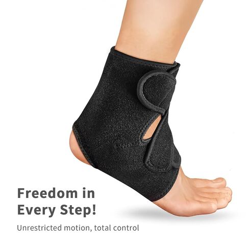 Bracoo Ankle Support Brace For Men & Women, Adjustable Compression Sleeve Strap Wrap, Sprain, Arthritis, Pain Relief, Sports Injuries and Recovery, Breathable Neoprene Brace, FS10 in Saudi Arabia
