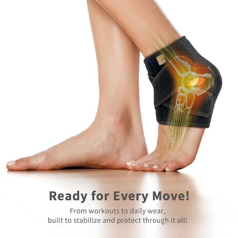 Bracoo Ankle Support Brace For Men & Women, Adjustable Compression Sleeve Strap Wrap, Sprain, Arthritis, Pain Relief, Sports Injuries and Recovery, Breathable Neoprene Brace, FS10 in Saudi Arabia