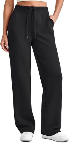 G4Free Smoofit Modal Soft Women Wide Leg Sweatpants Drawstring Casual Lounge Dress Pants with Pockets in Kuwait