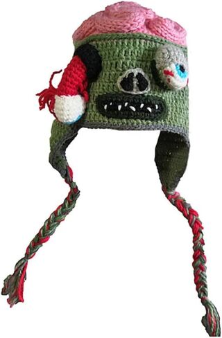 Unisex Eyes Headgear Wool Hat Knitted Men Women Beanies Windproof for Cycling Skiing Hiking Snowboarding Headgear Halloween Christmas New Year Thanksgiving Valentine ' s Day Easter in Saudi Arabia