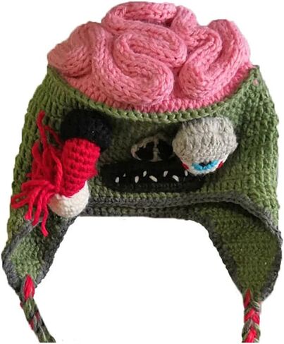 Unisex Eyes Headgear Wool Hat Knitted Men Women Beanies Windproof for Cycling Skiing Hiking Snowboarding Headgear Halloween Christmas New Year Thanksgiving Valentine ' s Day Easter in Saudi Arabia