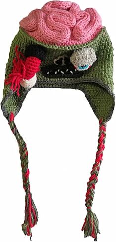 Unisex Eyes Headgear Wool Hat Knitted Men Women Beanies Windproof for Cycling Skiing Hiking Snowboarding Headgear Halloween Christmas New Year Thanksgiving Valentine ' s Day Easter in Saudi Arabia