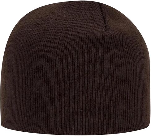 1 Pack Unisex 8 Inch Classic Knit Beanie Hat Stretch Fit Solid Color - Dk Brown in Saudi Arabia