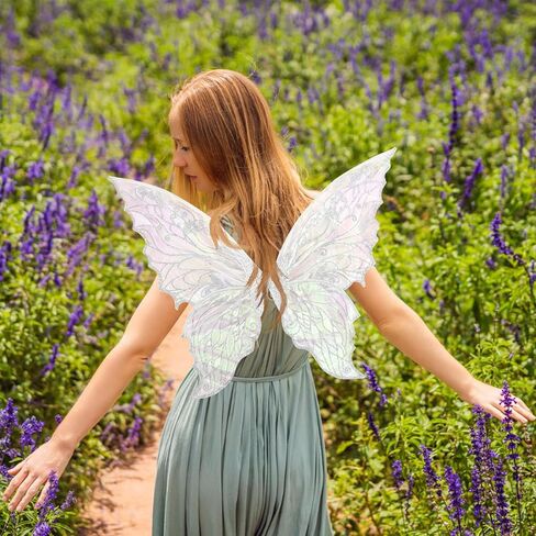 Fairy Wings Costume for Women, Sparkling Butterfly Fairy Wings for Party，Princess Costume for Dress Up Cosplay in Kuwait
