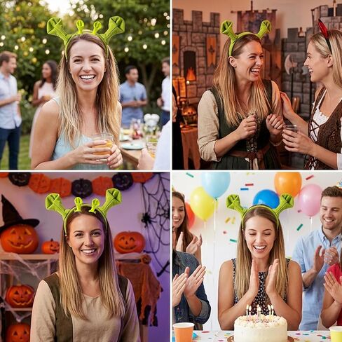 Ogre Ears, Halloween Ears, 12 Pcs for Costume Parties and Theater Performances, Green Ears Ideal for Themed Celebrations and Fantasy Cosplay Activities in Saudi Arabia