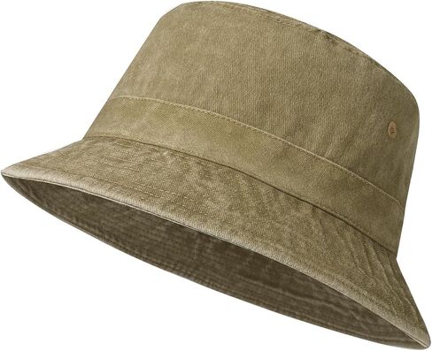 Oversize XXL Bucket Hat, Big Vintage Fisherman Hats, Unisex Washed Denim Cotton Bucket Sun Hat with Chin Strap in Saudi Arabia