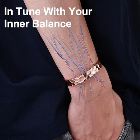 Pure Copper Bracelet – Copper Bracelet for Men & Women – 100% Solid, Raw & Uncoated Handmade Hammered Tibetan Cuff Bangle（Set10 in Saudi Arabia