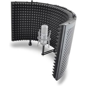 Pyle Studio Microphone Foam - Shield Soundproofing Acoustic Panel Filter | Sound Diffusion Mic Booth Shield | Insulation Diffuser for Noise Reduction in Audio Music Recording