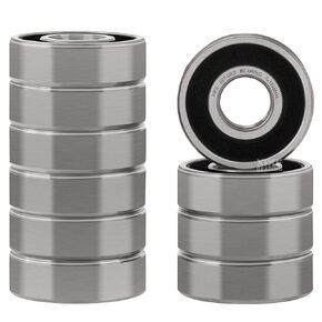 XiKe 10 Pcs 607-2RS Double Rubber Seal Bearings 7x19x6mm, Pre-Lubricated and Stable Performance and Cost Effective, Deep Groove Ball Bearings.