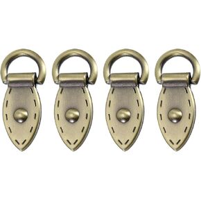 uxcell Bag Side Clip Buckle - Metal Suspending Leaf Shape Purse Strap Chain Connector with D Ring