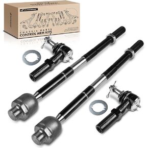 A-Premium Set of 4, Front Inner & Outer Tie Rod End Kit, Compatible with Dodge Ram 1500 2002 2003 2004 2005