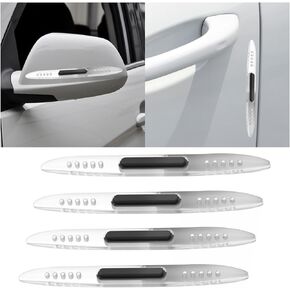 4PCS Car Door Edge Guards Car Side Door Protector, Rearview Anti-Collision Bumper Trim Guard Sticker, Auto Body Self Adhesive Anti-Scratch Strips for SUV Pickup Truck (Black)