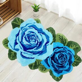 USTIDE Fluffy Rose Floor Runner وردي، سجادة عداء وردية ناعمة وأشعث، سجادة مصنوعة يدويًا، سجاد حديث، سجادات أرضية قابلة للغسل لغرفة المعيشة، غرفة الغسيل، المدخل، والحمام كومة عالية