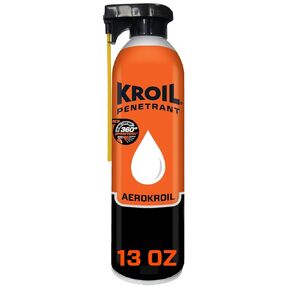 Kroil Original Penetrating Oil with SprayTech 360° Nozzle & Straw (Aerosol Spray-13oz Can-Single) | Every Drop, Every Angle, Even Upside Down | Penetrant for Rusted Bolts, Hinges, Chains (KS123ST)