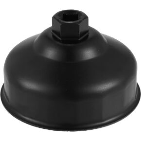 X AUTOHAUX 86mm 16 Flutes Car Oil Filter Wrench Oil Filter Socket Wrench Housing Cap Socket Remover Tools for BMW Black