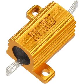 uxcell® Aluminum Case Resistor 10W 100 Ohm Wirewound for LED Converter with Rod Post 10W100RJ