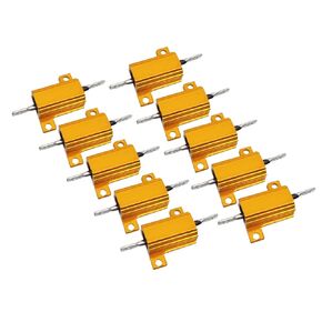 CGjiogujio 10pcs 2 ohm 10W Aluminum Housed Metal Case Wirewound Resistors