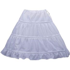 Flower Girl Girls' 3 Hoops Petticoat Puffy Full Slip Kids Crinoline Swing Skirt