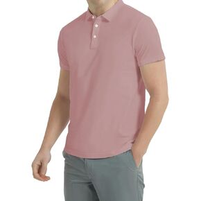 DAVID.ANN Mens Golf Shirt Quick Dry Short Sleeve Casual Workout Polo Shirts