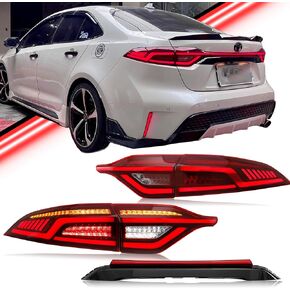 TT-ABC Mods Tail Lights for Toyota Corolla 2020-2024 All Models Fit(RED)