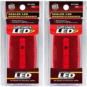Optronics MCL32RS Surface Mount LED Marker Clearance Light with Reflex, Red