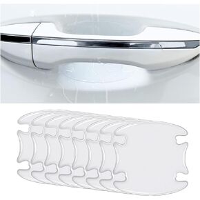 Car Door Handle Scratch Protector, Clear Traceless Car Door Cup Handle Sticker Decal, Car Door Bowl Protector, Car Door Paint Protection Film for Most Models (8PCS)