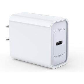 Fast USB C Wall Charger,20W PD Power Adapter Charging Block Compatible with Phone 15 14 13 12 11 Pro Max,SE/X/XS,Pad Pro,Samsung Galaxy S24 S23 S22 S21 S20 S10 S9 A11 A21 A51 A71 A20 A50 Note 20 A15