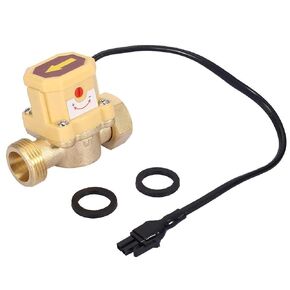 Flow Sensor Switch,G3/4-G3/4 Thread Water Pump Adjustable Flow Sensor Pressure Automatic Control Switch 220V(Model: HT-200)