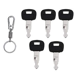 5pcs 459A Ignition Keys with Key Chain for Kubota Mini Excavator Backhoe Skid Steer Track Loader U17 U25S KX161-3 KX41-3 Replace RC461-53930