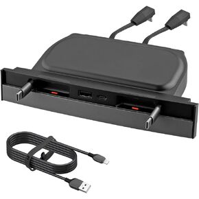 EYPINS USB Hub Suitable for Tesla,Retractable Hub Docking Station Compatible with Tesla Model 3/Y,Fast Charge Cable Adapter,2M USB Cable,2pcs Type-C Retractable Cables,Center Console USB Hub Interior