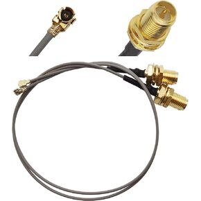 Tenmory UFL to SMA Mini PCI U.FL to RP-SMA Female Ipex Connector Pigtail Antenna Extension Cable (10 inch (2 Pcs))