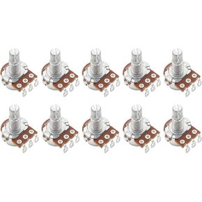 Mini A500k Electric Bass Guitar Potentiometers Audio Tone Switch Shaft 18mm Pack of 10