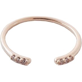 HONEYCAT Adjustable Open Crystal Ring in Gold, Rose Gold, or Silver | Minimalist, Delicate Jewelry