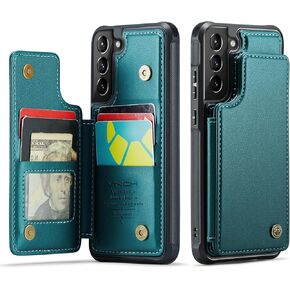 حافظة لهاتف سامسونج جالاكسي S21 بلس مع حامل بطاقات، حافظة محفظة لهاتف سامسونج S21 بلس للنساء والرجال مع خاصية حجب RFID، حافظة متينة مضادة للصدمات لهاتف جالاكسي S21 بلس 5G، أرجواني in Kuwait