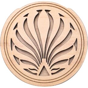 GORGECRAFT 4.1 Inch Wood Guitar Hole Cover Guitar Feedback Eliminator Wooden Pickup Sound Hole Peacock Pattern Guitar Block Protector Feedback Buffer with Sponge for Acoustic Classic Guitar