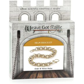 Weave Got Maille Helm Chain Maille Bracelet Kit, Silver Cuff