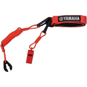 OEM Yamaha Waverunner Pro Lanyard With Whistle Red MWV-PROLN-YD-RD