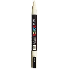 UNI-BALL POSCA MARKER PEN PC-3M - IVORY - SINGLE PEN