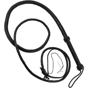 Cowhide Leather Real Bullwhips 6ft Long 12 Plaits Whips for Adults- Bullwhip Costume Whips Crops for Equestrians and Horse Riding Professionals