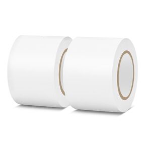 2 Pack Pipe Wrap Tape with PVC Backing, 50' Length X 2" Width White Insulation Tape, Chemical Resistant for Insulation and Protection of Electrical Wires, Water Pipes and Underground Pipes
